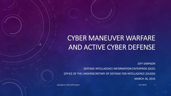 Cyber Defense Center - Private Sector Participation | PPTX