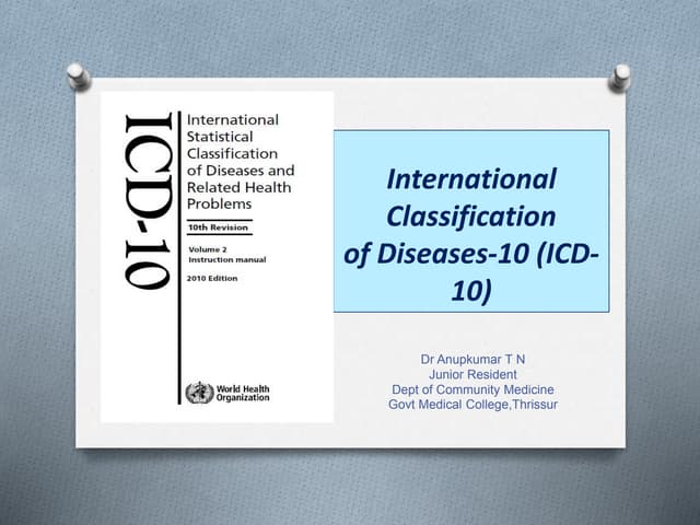 International classification of disease and International non ...