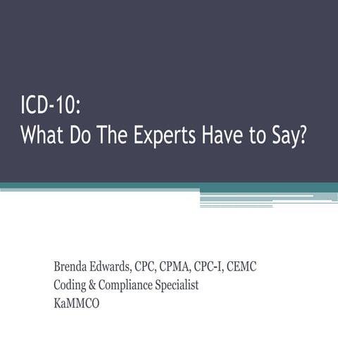 ICD-10, Brenda Edwards 07.14.2010