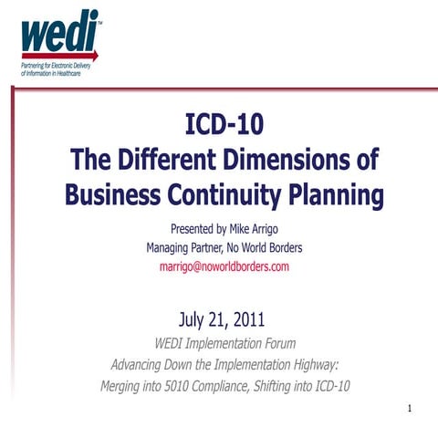 Icd 10 implementation and business final slideshare
