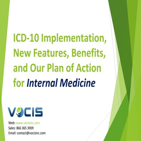 ICD-10 Implementation, Benefits and Plan of Action for Internal Medicine