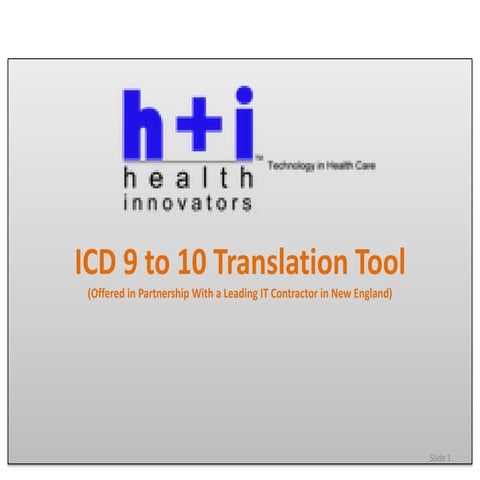 Icd 9 to 10 transition presentation