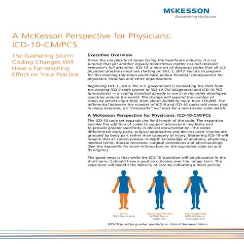 A McKesson Perspective for Physicians: ICD-10-CM/PCS