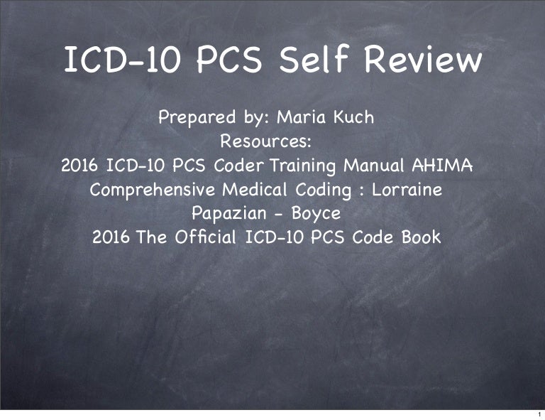 ICD - 10 PCS Self Review Manual
