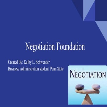 Negotiation foundation 