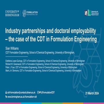 Industry partnerships and doctoral employability – the case of the CDT ...