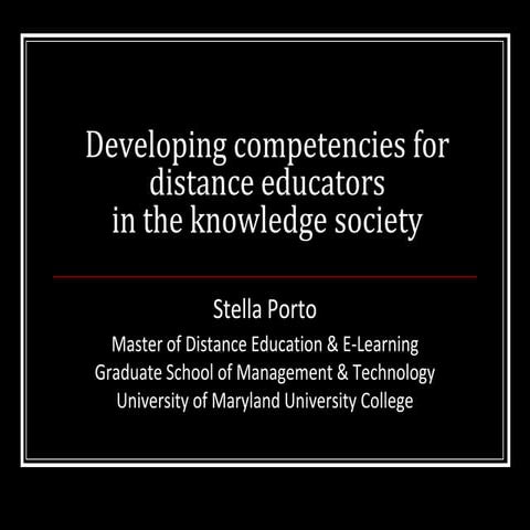 24th ICDE conference - Stella Porto