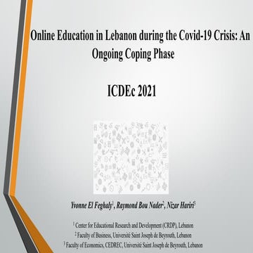 Online Education in Lebanon during the Covid-19 Crisis: An Ongoing Coping Phase