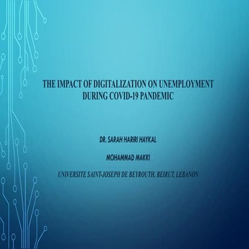Examining the Impact of Digitalization on Unemployment rate During COVID-19 P...