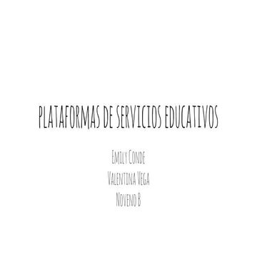 Plataformas de servicios educativos