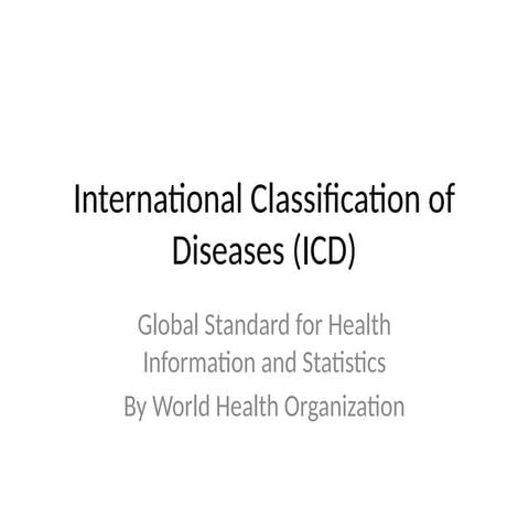 ICD_Presentation introduction, objective