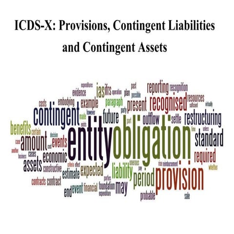 Icds x - provisions, contingent assets Contingent liabilities