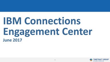 IBM Connections Engagement Center