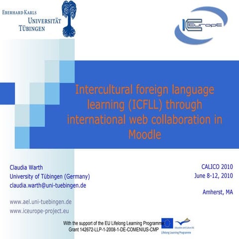 icEurope CALICO 2010 Web collab for ICFLL (Warth)