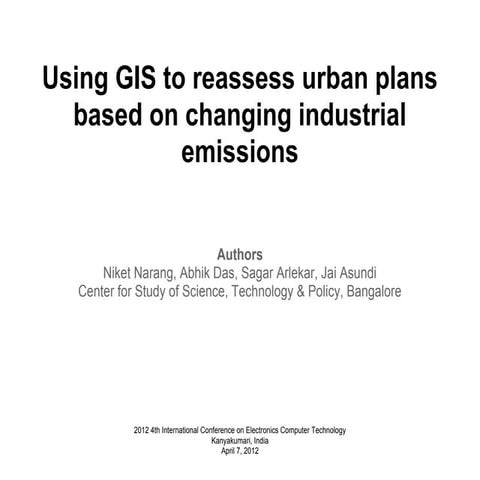 Using GIS to reassess urban plans based on changing industrial emissions