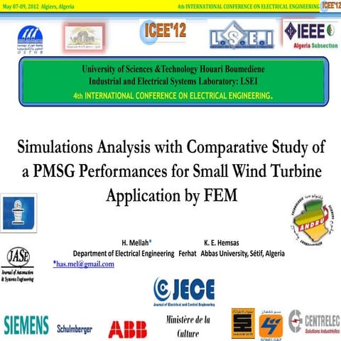 4th INTERNATIONAL CONFERENCE ON ELECTRICAL ENGINEERING.,Icee'12 
