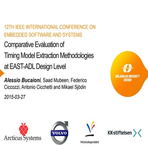 Comparative Evaluation of Timing Model Extraction Methodologies at EAST ...