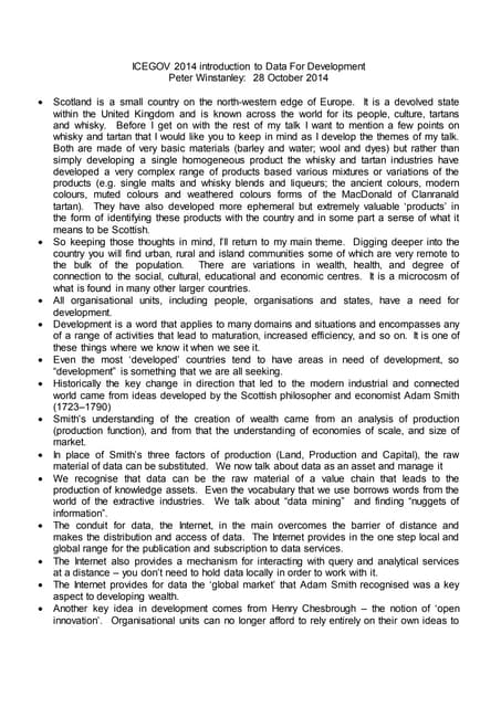 ICEGOV 2014: introduction to "Data For Development" track
