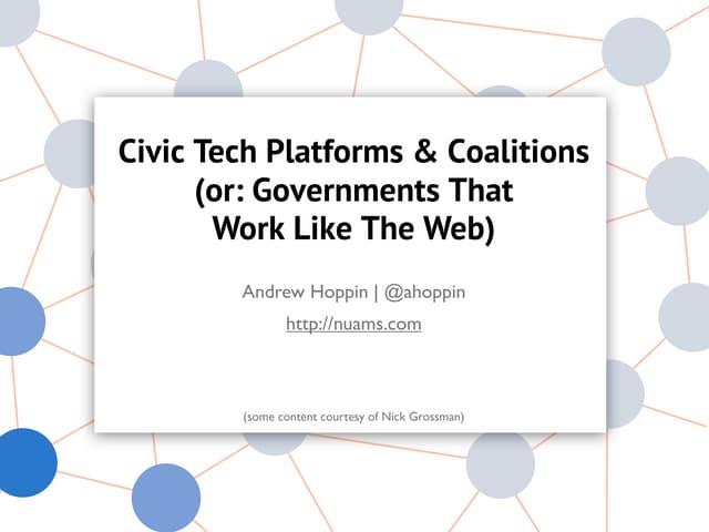 Civic Platforms and Coalitions Presentation at ICEGov 2012