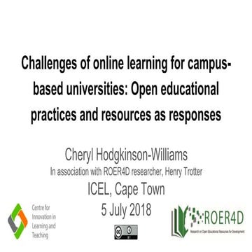 Challenges of online learning for campus based universities  open educational...