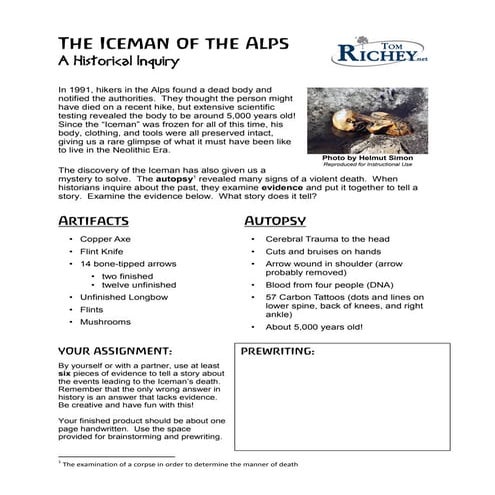 The Iceman:  A Historical Inquiry