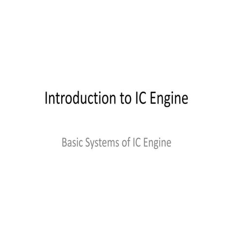 Ic engine introduction