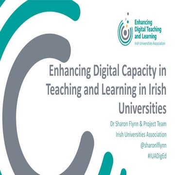 Enhancing Digital Capacity in Teaching and Learning in Irish Universities