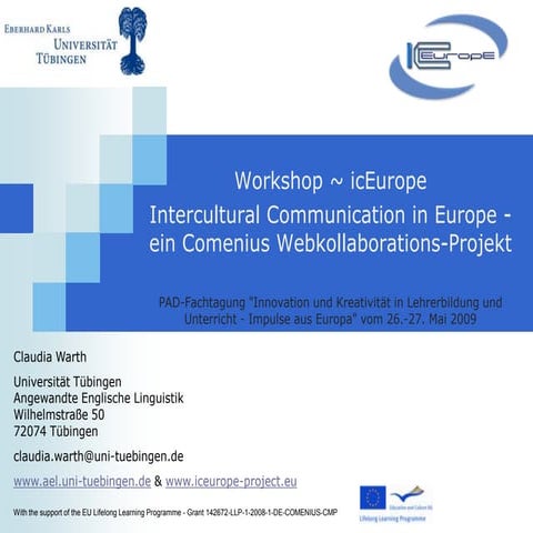 icEurope PAD Comenius Workshop, Bonn