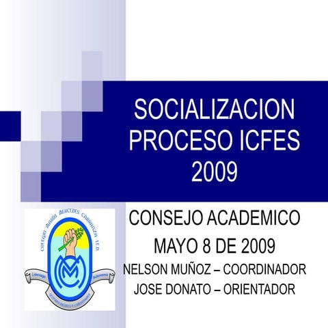 Icfes   Mayo 8 De 2009