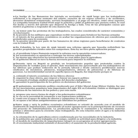 PREGUNTAS ICFES BOGOTAZO  