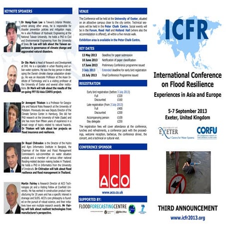 ICFR 2013 3rd announcement