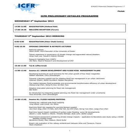 ICFR2013-Preliminary Detailed Programme