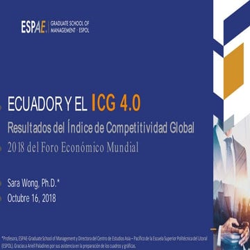Competitividad Global: Resultados 2018-2019