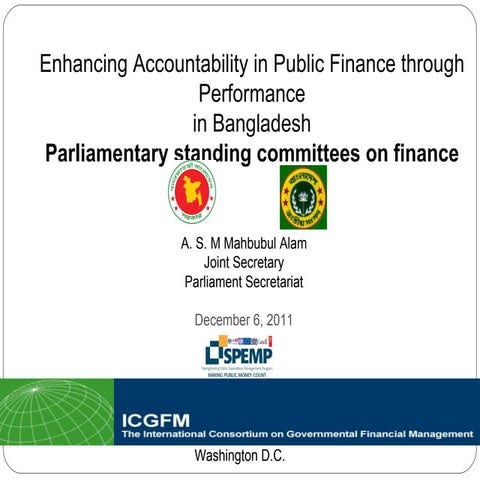 Enhancing Accountability in Public Finance through Performance in Bangladesh ...