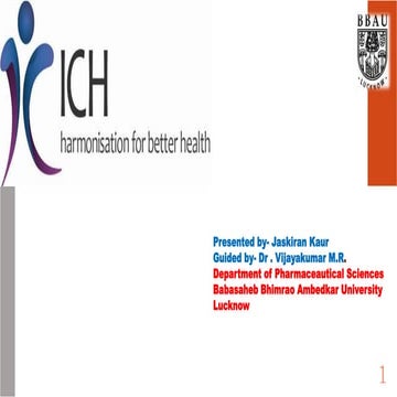 ICH- Objectives and stability guidelines