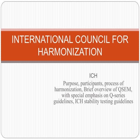 Master of pharmacy... Pharmaceutics ICH Giudelines