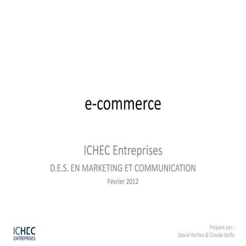 Une introduction au e-commerce (ICHEC 2012)