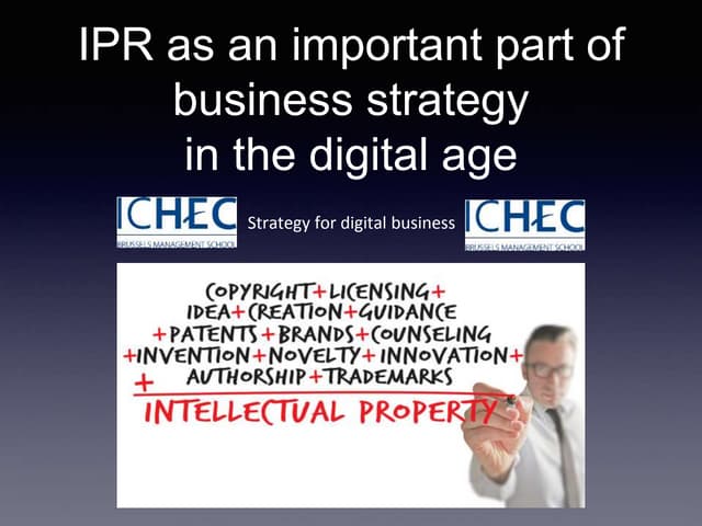 Ichec digital strategy ipr
