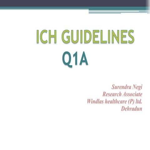 Ich guidelines Q1A(R2)