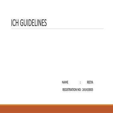 INTERNATIONAL COUNCIL FOR HARMONIZATIONQUALITY GUIDELINE