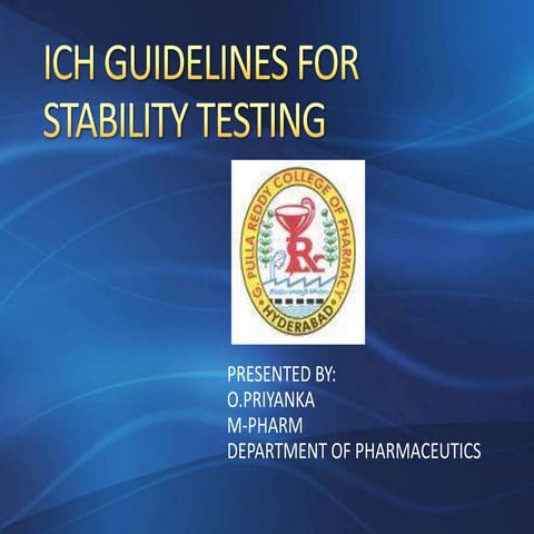 Ich guidelines for stability studies 2