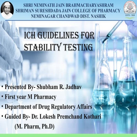 Ich Guidelines for stability testing.pptx