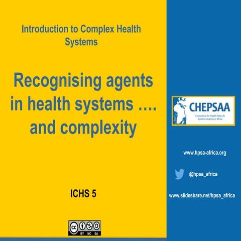Recognising agents in health systems…and complexity