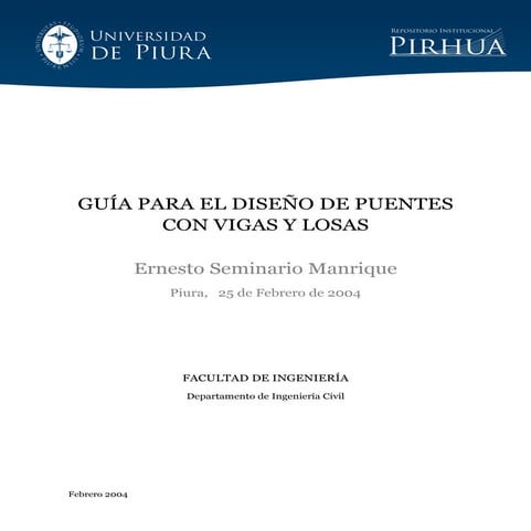 GUÍA PARA EL DISEÑO DE PUENTES CON VIGAS Y LOSAS