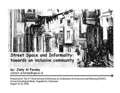 Street space and informality: towards an inclusive community