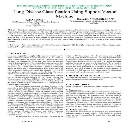 Lung Disease Classification Using Support Vector Machine