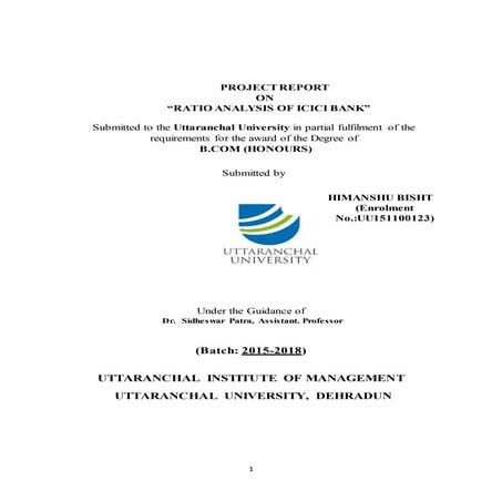 RESEARCH REPORT ON ICICI