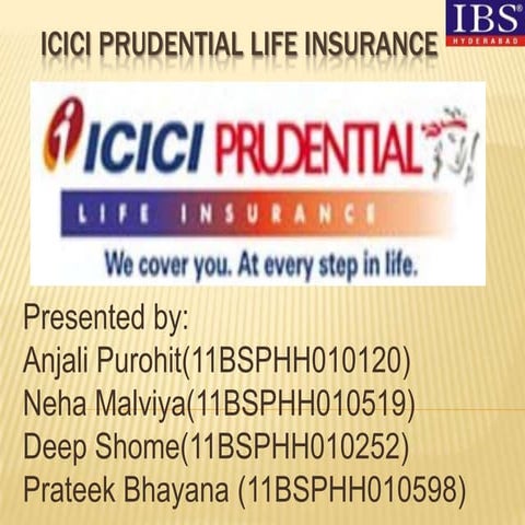 Icici prudential life insurance ppt