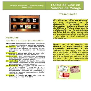 I Ciclo de Cine en Valores de Málaga