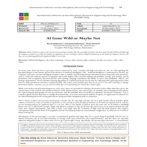 AI Gone Wild or Maybe Not